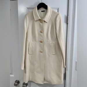 JCrew Women's wool dress coat- winter white